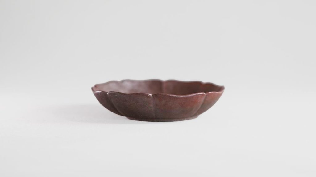 宋式葵口紫砂盘|天成窑当代器物发生作品