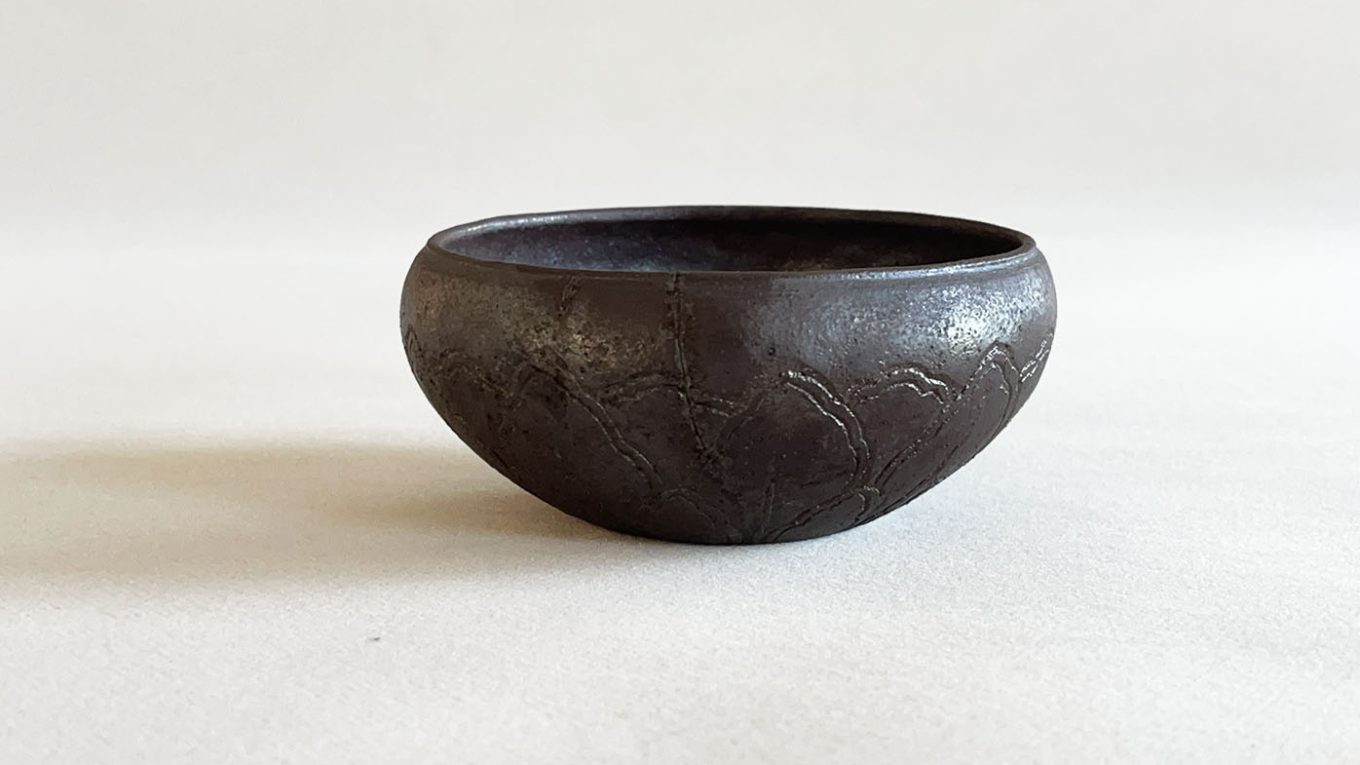 退步集 · 宋代蕉叶纹紫砂钵，柴烧古法手作